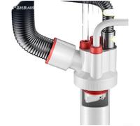 Tubo de derivación de 5 vías de ABS con doble tapón de olor, tubo de conducto a prueba de olores para lavavajillas y lavadora, conector de 50/75 mm