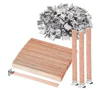 tubo de desagüe del fregadero 100 Uds Vela Perfumada Mecha De Rebanada Madera For DIY Parafina Soja For Unidireccional Hecha A Mano(19mmx130mm-100Pcs)