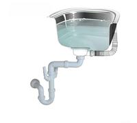 Tubo de desagüe para fregadero de 40 mm con diseño de curva en U para prevención y resistencia a la obstrucción, hecho de mezcla resistente de PVC y PP