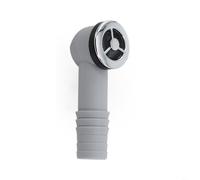 Tubo de desbordamiento para fregadero, tubo ajustable para lavabos de cocina y baño, pieza de repuesto de polipropileno blanco con interfaz rectangular, 75 x 40 mm (A)