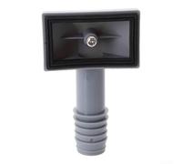 Tubo de desbordamiento para fregadero, tubo ajustable para lavabos de cocina y baño, pieza de repuesto de polipropileno blanco con interfaz rectangular, 75 x 40 mm (E)