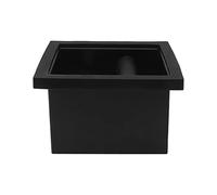 Tubo de descarga para posos de café, cubo de escoria sin fondo de acero inoxidable con barra de goma, contenedor de desechos de café integrado en el escritorio para la cocina del h