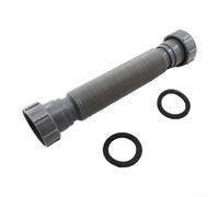Tubo de Drenaje Cocina Doble Fregadero Conexión Triturador Sifón Antiolor Flexible Extensible 1M Gris