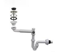 Tubo de drenaje de acero inoxidable de 32 mm con trampa de curva en U y cubierta de PVC para aplicaciones de drenaje de lavabo que requieren resistencia a la corrosión