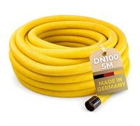 Tubo de drenaje DN100 5 m flexible y perforado - Tubo de drenaje de PVC ondulado y ranurado - protege contra el anegamiento del jardín y los cimientos