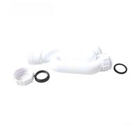 Tubo de drenaje eficiente para fregadero con trampa en S integrada para detener los olores y permitir un flujo de agua rápido utilizando interfaces estándar de 1 1/4 y 32 mm
