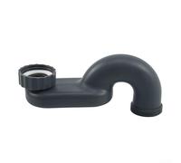 Tubo de drenaje flexible de polipropileno G1-1/2 PP con trampa antiolor, diseño curvado a prueba de fugas, drenaje rápido, fácil instalación, se adapta a salida de 45 mm gris (D)