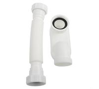 Tubo de drenaje flexible G1-1/2 P, diseño de perfil bajo para bañera y ducha, solución de residuos de plástico extensible de 20 a 80 cm para baño y caravana