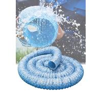 Tubo de drenaje flexible, manguera de infiltración de agua reforzada, tubo de drenaje francés perforado para patio y entrada, 20 m de longitud