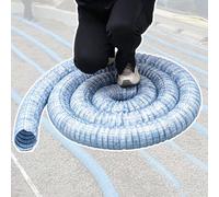 Tubo de drenaje flexible perforado con alambre de acero integrado, diseño corrugado para una fácil conexión, ideal para sistemas de drenaje de tanque séptico y tierra, 34 m