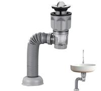 Tubo de drenaje flexible telescópico para fregadero | Odor expatible -inhibición de la manguera | Manguera de drenaje ajustable, bloqueador de olor para sumideros, accesorios sanitarios