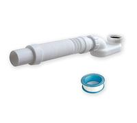 Tubo de drenaje para bañera y ducha, kit de trampa plana de perfil bajo de 1 1/2 P, drenaje flexible independiente para bañera