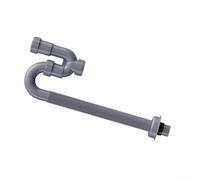 Tubo de drenaje para fregadero en forma de U, trampa de residuos de ABS flexible con gran diámetro, flexión arbitraria para espacios estrechos, bloqueo de sellado de agua, gris (95 cm) (115 cm)