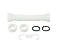 Tubo de drenaje para fregadero, kit de tubería de desagüe de fregadero de doble tazón con conexión de doble rosca, conjunto de fontanería de drenaje de doble lavabo de cocina y baño