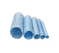 Tubo de drenaje perforado, tubo corrugado flexible, alambre de acero reforzado para entrada, patio y césped (10 metros, 300 mm)