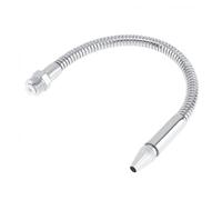 Tubo de ducha universal,Manguera metálica flexible 1/2 1/4 3/8 pulgadas de enfriamiento de 400 mm Metal Tubo de enfriamiento de aceite de agua flexible con boquilla de cabeza redonda for máquina CNC(3