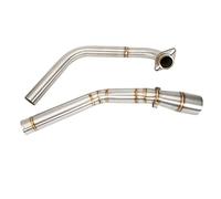 Tubo de enlace medio de escape, tubo de enlace medio de escape de modificación de motocicleta apto para YZF R15 MT-15 MT-125 2008-2017 para tubo yzf 125r125 + tubo descendente yzf r125