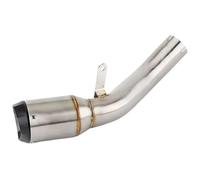 Tubo De Enlace Medio Escape para CBR 1000RR 2017-2019 Accesorios para Silenciador De Escape De Motocicleta con Sistema De Deslizamiento Silenciadores De Extremo De Motocicleta(Plata)