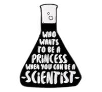 Tubo de ensayo de pin de esmalte para mujer, molécula de ADN, broche de aleación, Klein, Metal no precioso