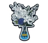 Tubo de ensayo de pin de esmalte para mujer, molécula de ADN, broche de aleación, Klein, Metal no precioso