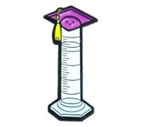 Tubo de ensayo de pin de esmalte para mujer, molécula de ADN, broche de aleación, Klein, Metal no precioso