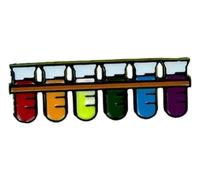 Tubo de ensayo de pin de esmalte para mujer, molécula de ADN, broche de aleación, Klein, Metal no precioso