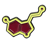 Tubo de ensayo de pin de esmalte para mujer, molécula de ADN, broche de aleación, Klein, Metal no precioso