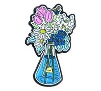 Tubo de ensayo de pin de esmalte para mujer, molécula de ADN, broche de aleación, Klein, Metal no precioso