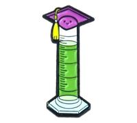 Tubo de ensayo de pin de esmalte para mujer, molécula de ADN, broche de aleación, Klein, Metal no precioso