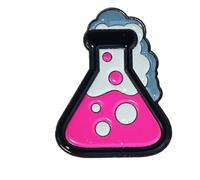 Tubo de ensayo de pin de esmalte para mujer, molécula de ADN, broche de aleación, Klein, Metal no precioso