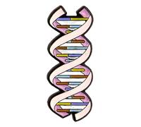 Tubo de ensayo de pin de esmalte para mujer, molécula de ADN, broche de aleación, Klein, Metal no precioso