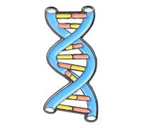 Tubo de ensayo de pin de esmalte para mujer, molécula de ADN, broche de aleación, Klein, Metal no precioso