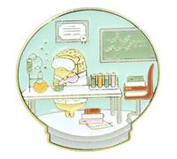 Tubo de ensayo de pin de esmalte para mujer, molécula de ADN, broche de aleación, Klein, Metal no precioso