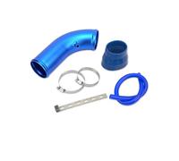 Tubo De Entrada Aire 3 ''y 76mm Admisión Aluminio Universal Para Coche Rojo Azul Y Negro Inducción Turbo Kit Alto Flujo Tubería Inducción(Blue)