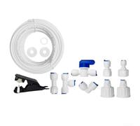 Tubo de entrada de agua flexible de 10 m para dispensador de máquina de | Conectores de ajuste a presión, no necesita herramientas, instalación de bricolaje, se adapta a Samsung para Bosch para LG