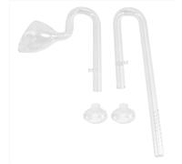 Tubo de entrada y salida de vidrio para acuario de 16 mm, con ventosa para filtro de planta acuática, manguera y tubo de lirio