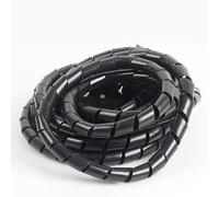 Tubo de Envoltura de Cable en Espiral de PE Premium, 1 Organizador de Cables Negro for Cables de 4mm-20mm, for PC, TV, Cine en casa y Escritorio(4mm)