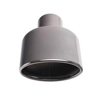 Tubo De Escape 1 Pieza De Interfaz Extremo Escape Coche Salida Laminada Inclinada 57 Mm Accesorios Tubo Silenciador Automático Escape De Coche(Negro)