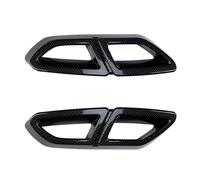 Tubo de escape 2016-2019 Para VW Para Magotan Para Passat B8 2016-2019 Alerón Para Parachoques Trasero Marco Garganta Trasera Embellecedor Cola escape(Carbon Fiber)