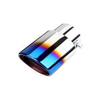 Tubo De Escape Acero Inoxidable Un Solo Modificado Recto Gran Diámetro Para Coche Tubo de escape(Straight blue)