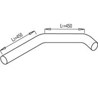 Tubo de escape Centro 47274 DINEX