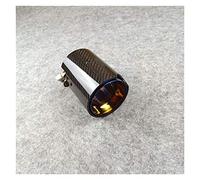 Tubo De Escape Coche 1 Pieza Silenciador Acero Inoxidable Azul Fibra Carbono Brillante Automático Tipsa Silbato Coche Escape Tubo Silenciador(In 63mm Out 93mm)