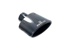 Tubo De Escape Coche 1 Uds Tubo De Escape Coche Modificado 150mm Boquilla Gran Diámetro Brillante Ovalado Fibra Carbono Silenciador(ID 57mm OD 150mm)