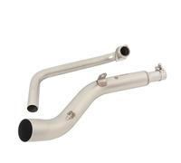 Tubo de escape Completo De Escape Motocicleta Para Zontes Tubo De Enlace Frontal Modificado De 51mm Con Catalizador Para ZT125 U1 G1 Z1 Z2 2021 2022(Plata)