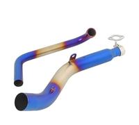 Tubo de escape Completo De Escape Para Motocicleta Tubo De Conexión Frontal Modificado De 51mm Para Zontes Para ZT125 U1 G1 Z1 Z2 2021 2022(Azul)
