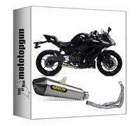 tubo de escape completo homologado catalizado arrow x-kone de nichrom con fondo de carby compatible con kawasaki ninja 650 2017 2018 2019 2020 mototopgun 71854xki + 71659kz