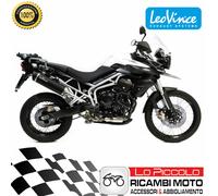 Tubo de Escape Completo LeoVince Negro Inoxidable Acero Slip-On TRIUMPH Tiger
