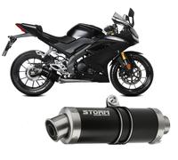Escape Completo Storm By Mivv Gp Black Acero Negro YAMAHA YZF R125 2019 > 2022