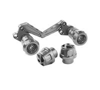 Tubo de escape con barra anticaída y bola anticoli For XMAX 300 400 250 PCX160 NMAX 125 155 150 Za Motorcycle Muffler Sliders Rear Protective Crash Slider Guard(A set SILVERY)