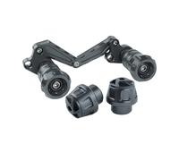 Tubo de escape con barra anticaída y bola anticoli For XMAX 300 400 250 PCX160 NMAX 125 155 150 Za Motorcycle Muffler Sliders Rear Protective Crash Slider Guard(A set TITANIUM)